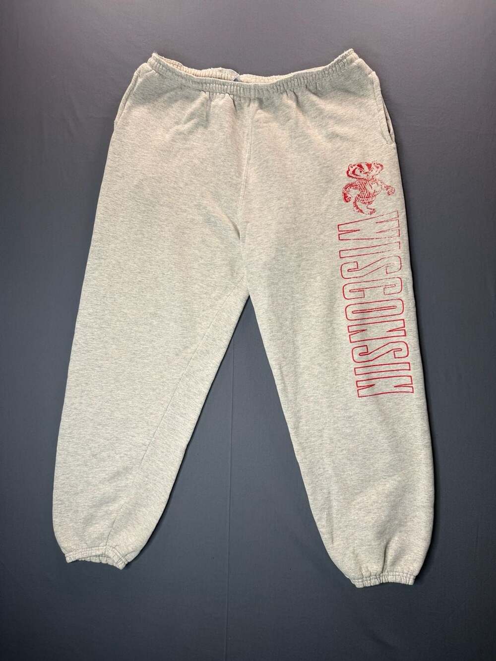 Vintage Soffe Super Sweats University of Wisconsin Badgers Grey Sweatpants Large